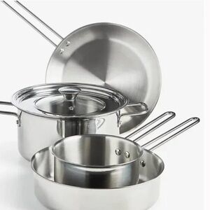 Arch Studio 5-Pc. Stackable Stainless Steel Cookware Set ( NEW WITH BOX)